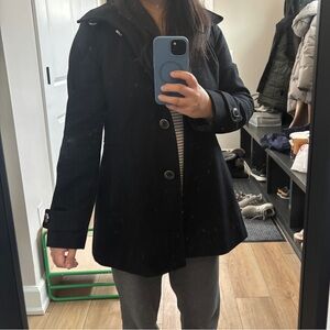 Kenneth Cole Black Wool Coat Size 2